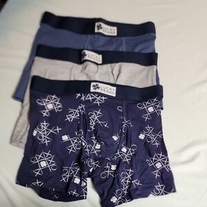 Lucky Brand Men's Boxer Briefs - Navy and Light Gray